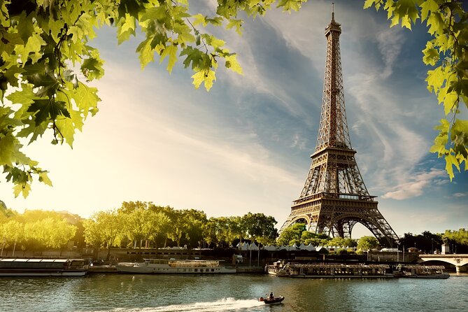 Eiffel Tower surrounded by water